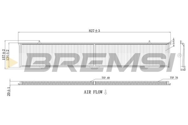 Bremsi FC0085A Filter, Innenraumluft FC0085A: Kaufen Sie zu einem guten Preis in Polen bei 2407.PL!