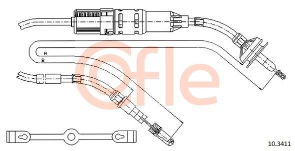 Cofle 92.10.3411 Трос, управление сцеплением 92103411: Купить в Польше - Отличная цена на 2407.PL!