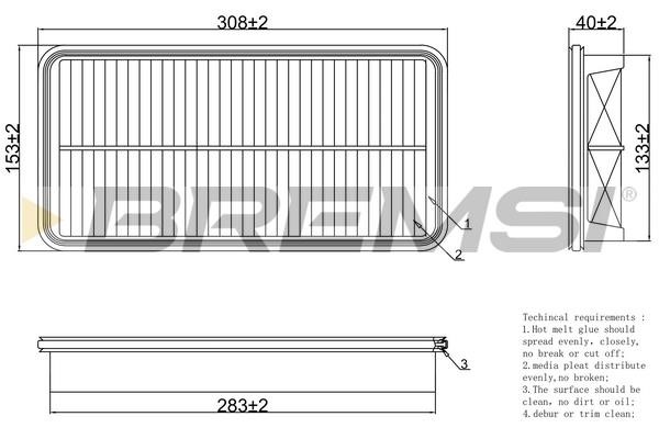 Bremsi FA1273 Воздушный фильтр FA1273: Отличная цена - Купить в Польше на 2407.PL!