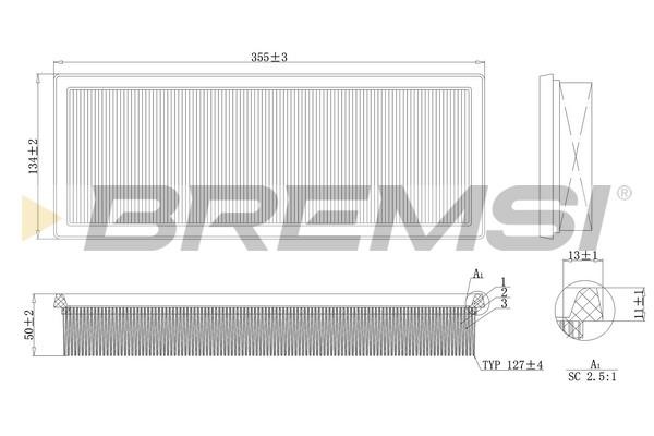 Bremsi FA1639 Air filter FA1639: Buy near me in Poland at 2407.PL - Good price!