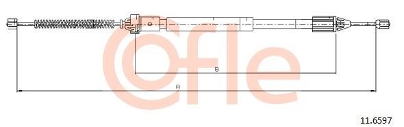 Cofle 92.11.6597 Cable Pull, parking brake 92116597: Buy near me in Poland at 2407.PL - Good price!