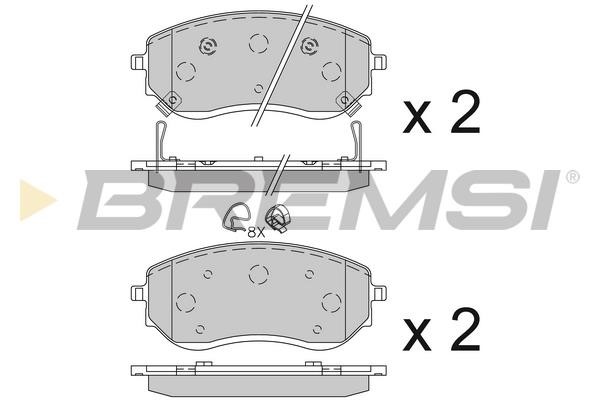 Bremsi BP3844 Brake Pad Set, disc brake BP3844: Buy near me in Poland at 2407.PL - Good price!