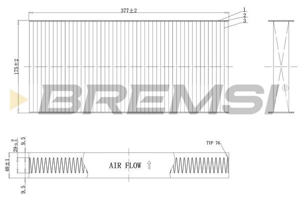 Bremsi FC0403 Filter, interior air FC0403: Buy near me in Poland at 2407.PL - Good price!