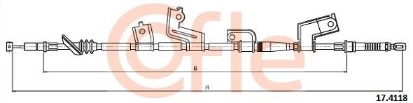 Cofle 174118 Трос гальма стоянки, правий 174118: Приваблива ціна - Купити у Польщі на 2407.PL!