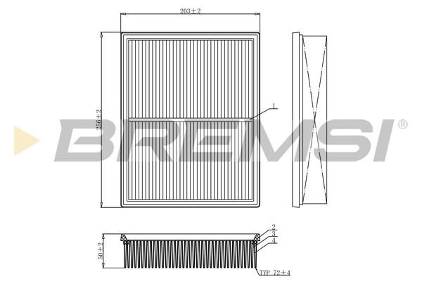 Bremsi FA1081 Air filter FA1081: Buy near me at 2407.PL in Poland at an Affordable price!