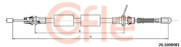 Cofle 20160B081 Parking brake cable, right 20160B081: Buy near me in Poland at 2407.PL - Good price!