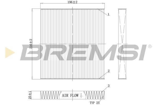 Bremsi FC0988C Filter, interior air FC0988C: Buy near me in Poland at 2407.PL - Good price!