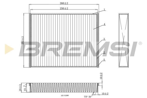 Bremsi FC0459 Filter, interior air FC0459: Buy near me in Poland at 2407.PL - Good price!