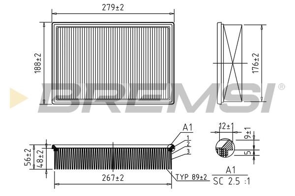 Bremsi FA0651 Air filter FA0651: Buy near me at 2407.PL in Poland at an Affordable price!