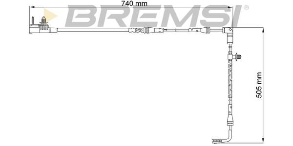 Bremsi WI0917 Датчик износа тормозных колодок WI0917: Отличная цена - Купить в Польше на 2407.PL!