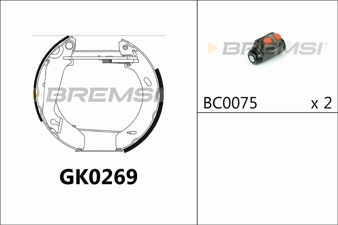 Bremsi GK0269 Колодки тормозные барабанные, комплект GK0269: Отличная цена - Купить в Польше на 2407.PL!