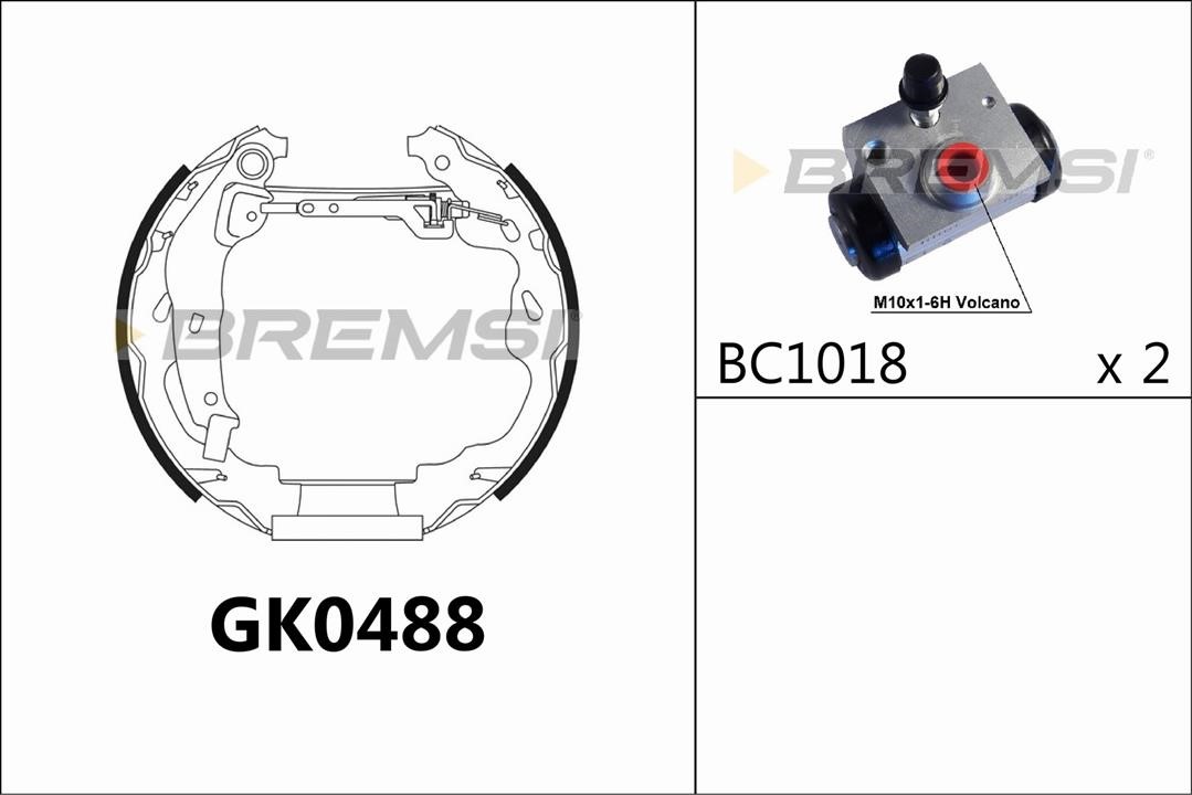 Bremsi GK0488 Колодки тормозные барабанные, комплект GK0488: Отличная цена - Купить в Польше на 2407.PL!