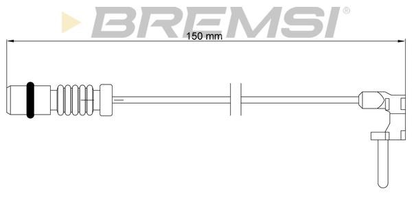 Bremsi WI0595 Warning contact, brake pad wear WI0595: Buy near me in Poland at 2407.PL - Good price!