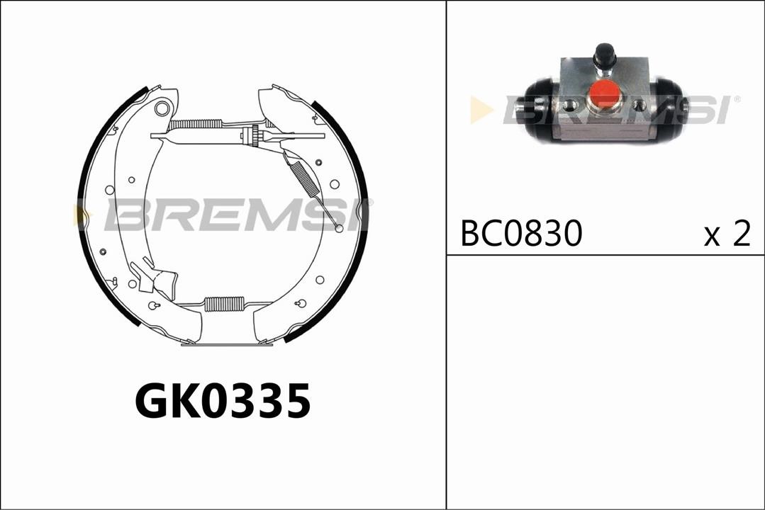Bremsi GK0335 Колодки тормозные барабанные, комплект GK0335: Отличная цена - Купить в Польше на 2407.PL!