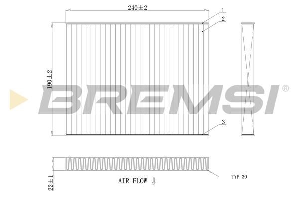Bremsi FC0081C Filter, Innenraumluft FC0081C: Kaufen Sie zu einem guten Preis in Polen bei 2407.PL!