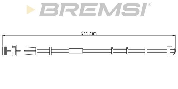 Bremsi WI0619 Warning contact, brake pad wear WI0619: Buy near me at 2407.PL in Poland at an Affordable price!