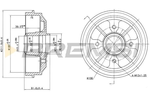 Bremsi CR5467 Bremstrommel hinten CR5467: Kaufen Sie zu einem guten Preis in Polen bei 2407.PL!