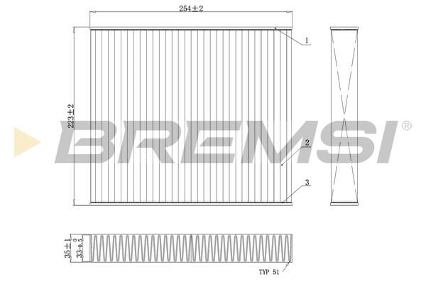 Bremsi FC0103 Filter, interior air FC0103: Buy near me in Poland at 2407.PL - Good price!