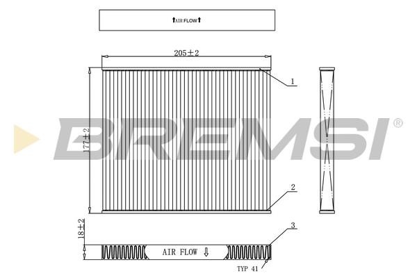Bremsi FC0162 Filter, interior air FC0162: Buy near me in Poland at 2407.PL - Good price!