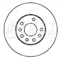 Key parts KBD4436 Front brake disc ventilated KBD4436: Buy near me at 2407.PL in Poland at an Affordable price!