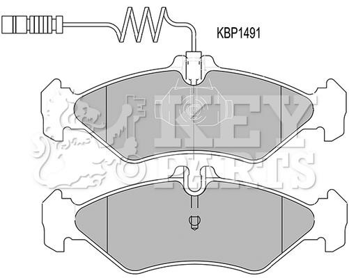 Key parts KBP1491 Гальмівні колодки, комплект KBP1491: Приваблива ціна - Купити у Польщі на 2407.PL!