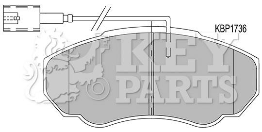 Key parts KBP1736 Тормозные колодки дисковые, комплект KBP1736: Отличная цена - Купить в Польше на 2407.PL!