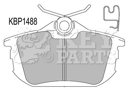 Key parts KBP1488 Brake Pad Set, disc brake KBP1488: Buy near me in Poland at 2407.PL - Good price!
