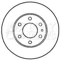 Key parts KBD4709 Front brake disc ventilated KBD4709: Buy near me in Poland at 2407.PL - Good price!