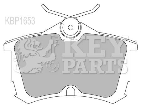 Key parts KBP1653 Гальмівні колодки, комплект KBP1653: Приваблива ціна - Купити у Польщі на 2407.PL!