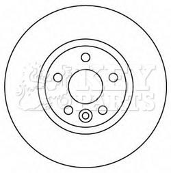 Key parts KBD4567 Front brake disc ventilated KBD4567: Buy near me at 2407.PL in Poland at an Affordable price!