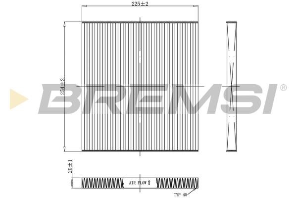 Bremsi FC0934 Filter, interior air FC0934: Buy near me in Poland at 2407.PL - Good price!
