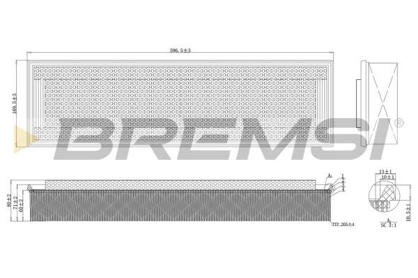 Bremsi FA2108 Air filter FA2108: Buy near me in Poland at 2407.PL - Good price!