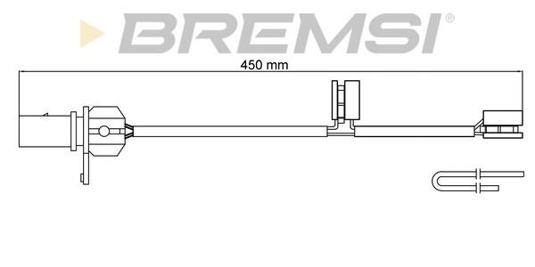 Bremsi WI0955 Датчик зносу гальмівних колодок WI0955: Приваблива ціна - Купити у Польщі на 2407.PL!