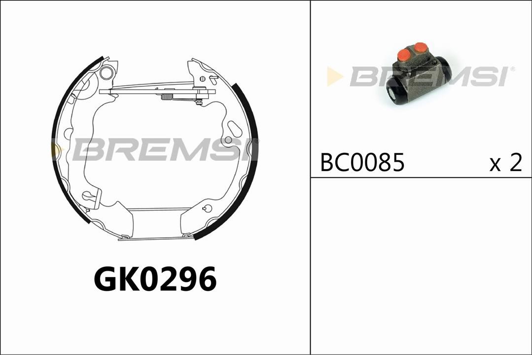 Bremsi GK0296 Колодки гальмівні барабанні, комплект GK0296: Купити у Польщі - Добра ціна на 2407.PL!