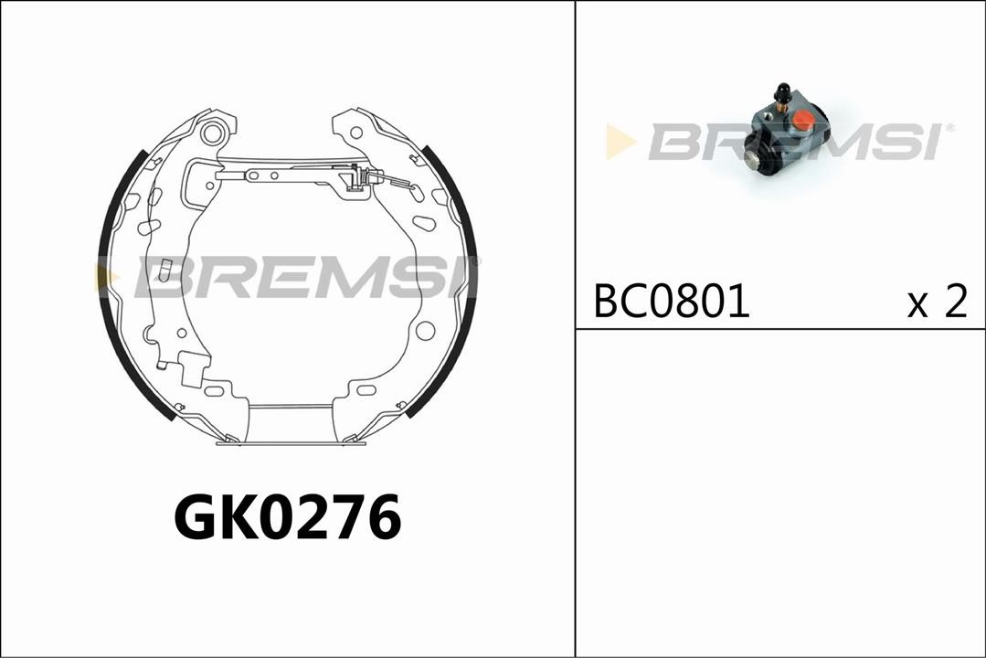 Bremsi GK0276 Bremsbackensatz GK0276: Kaufen Sie zu einem guten Preis in Polen bei 2407.PL!