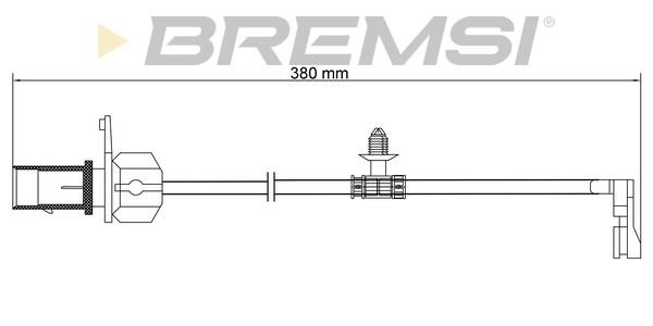 Bremsi WI0973 Warning contact, brake pad wear WI0973: Buy near me in Poland at 2407.PL - Good price!