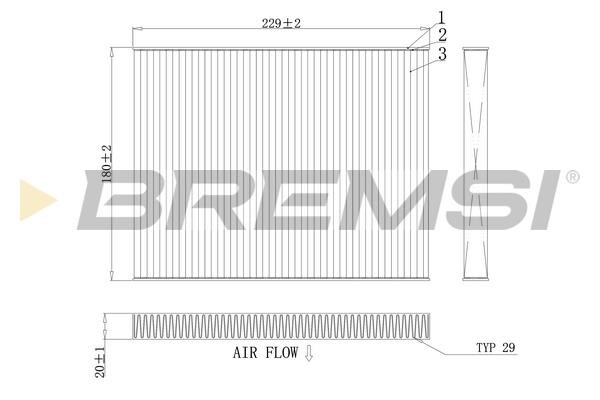 Bremsi FC0443A Filter, Innenraumluft FC0443A: Kaufen Sie zu einem guten Preis in Polen bei 2407.PL!