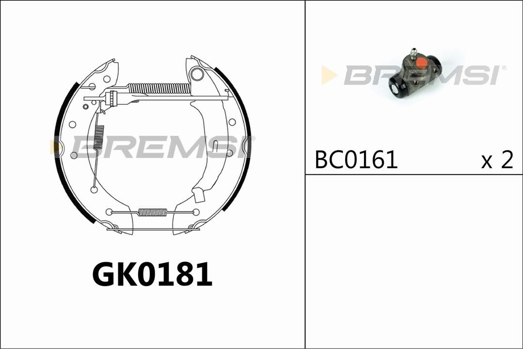 Bremsi GK0181 Колодки тормозные барабанные, комплект GK0181: Отличная цена - Купить в Польше на 2407.PL!