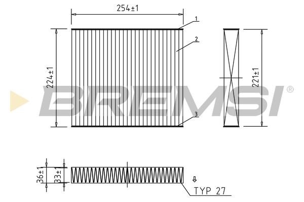 Bremsi FC0103A Filter, interior air FC0103A: Buy near me in Poland at 2407.PL - Good price!