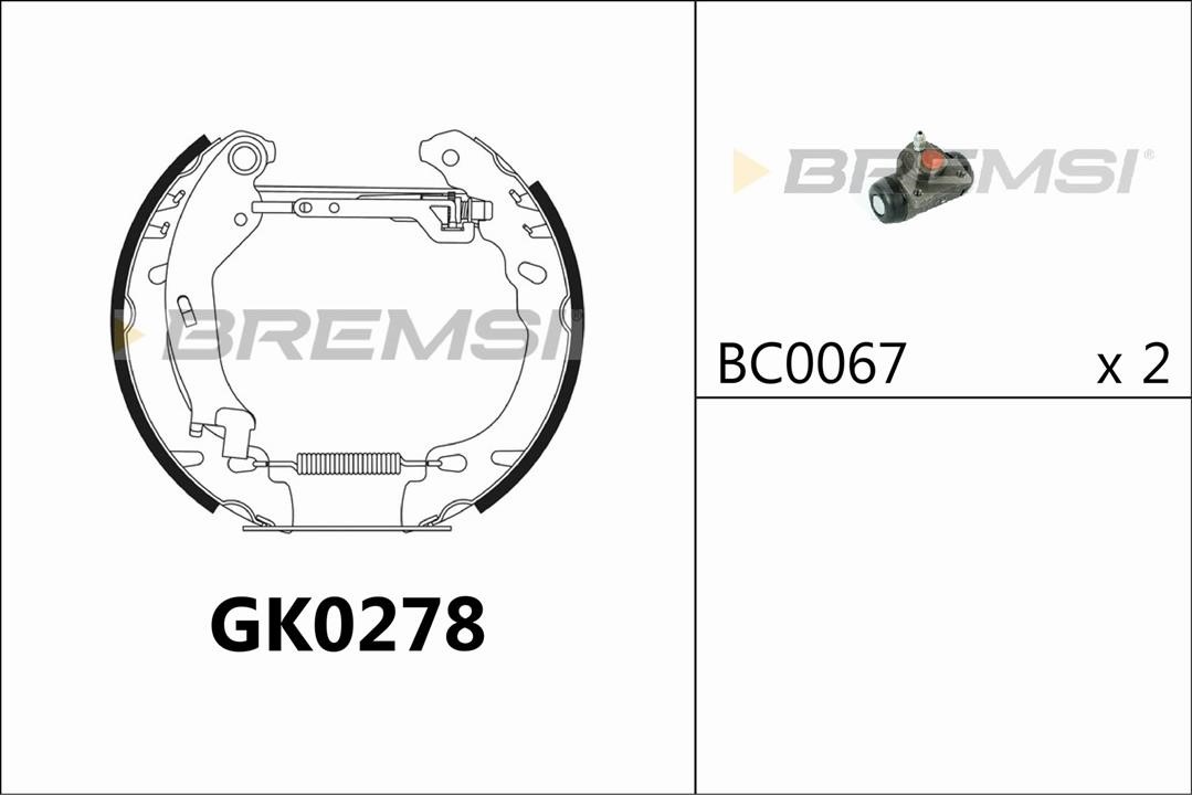 Bremsi GK0278 Bremsbackensatz GK0278: Kaufen Sie zu einem guten Preis in Polen bei 2407.PL!