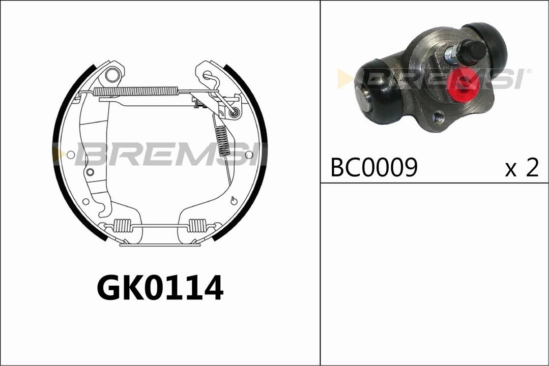 Bremsi GK0114 Колодки тормозные барабанные, комплект GK0114: Отличная цена - Купить в Польше на 2407.PL!