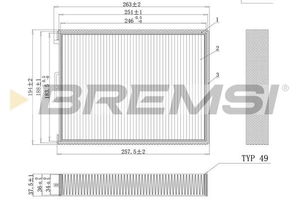 Bremsi FC0990 Filter, interior air FC0990: Buy near me in Poland at 2407.PL - Good price!