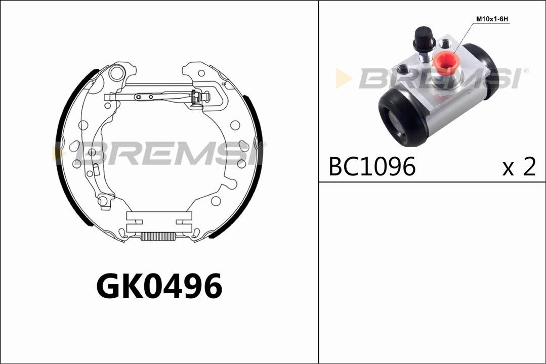 Bremsi GK0496 Колодки тормозные барабанные, комплект GK0496: Отличная цена - Купить в Польше на 2407.PL!