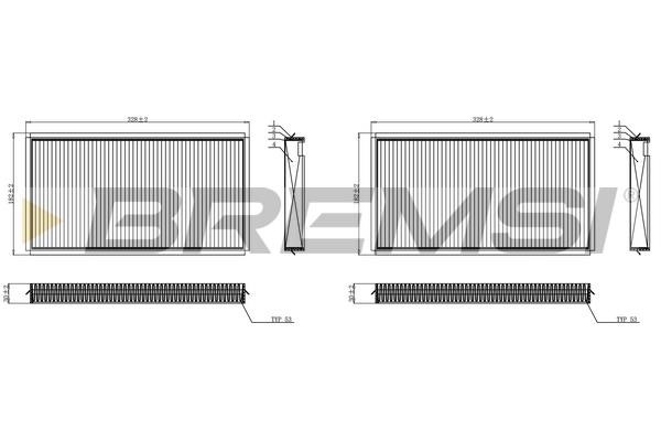 Bremsi FC0950 Filter, interior air FC0950: Buy near me in Poland at 2407.PL - Good price!