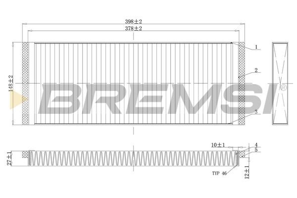 Bremsi FC1329C Filter, interior air FC1329C: Buy near me in Poland at 2407.PL - Good price!
