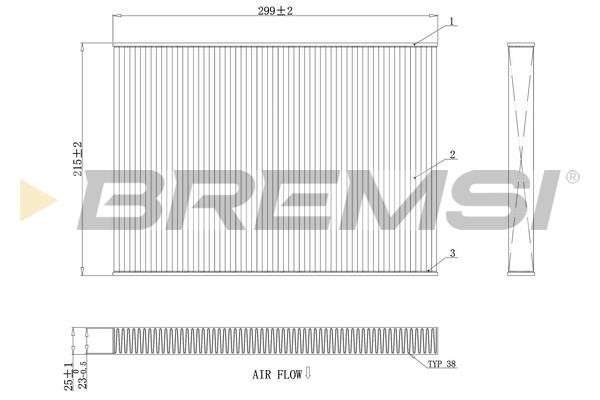 Bremsi FC0412C Filter, interior air FC0412C: Buy near me in Poland at 2407.PL - Good price!