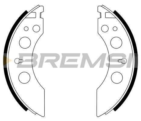 Bremsi GF1102 Brake shoe set GF1102: Buy near me in Poland at 2407.PL - Good price!