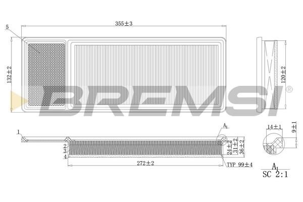 Bremsi FA0202 Воздушный фильтр FA0202: Отличная цена - Купить в Польше на 2407.PL!