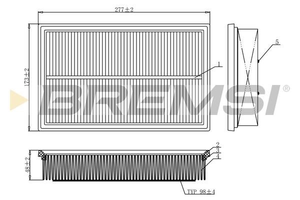 Bremsi FA1097 Luftfilter FA1097: Bestellen Sie in Polen zu einem guten Preis bei 2407.PL!