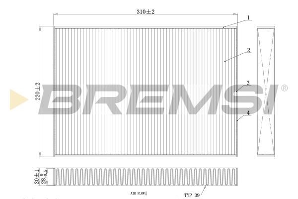 Bremsi FC0410C Filter, interior air FC0410C: Buy near me in Poland at 2407.PL - Good price!
